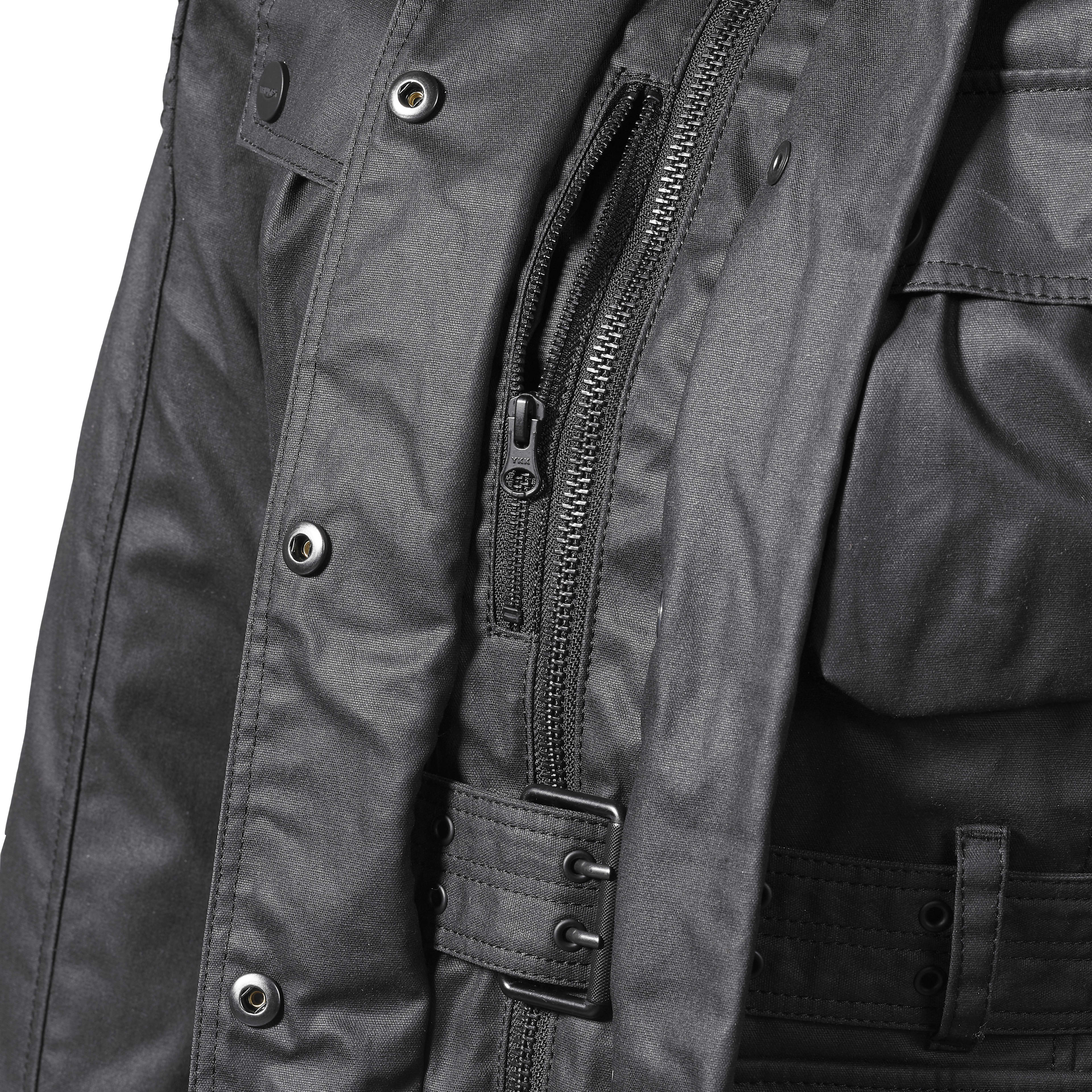 WAX Back satin V jacket BLACK Lサイズ
